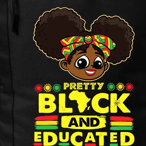 Pretty Black And Educated Black History Blm Melanin Girl Daily Commute Backpack