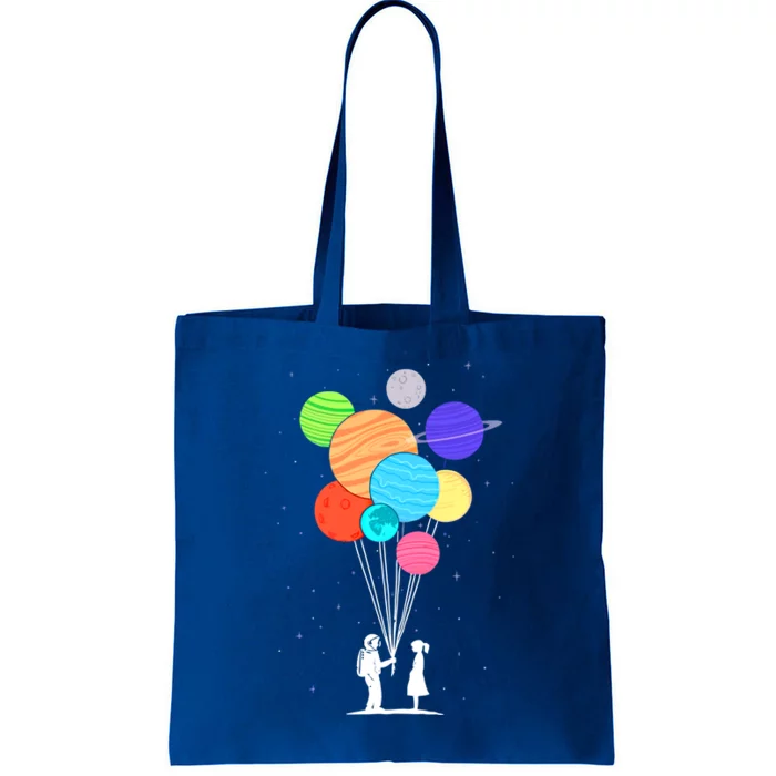 Planet Balloons Astronaut Graphic Design For Space Lovers Gift Tote Bag