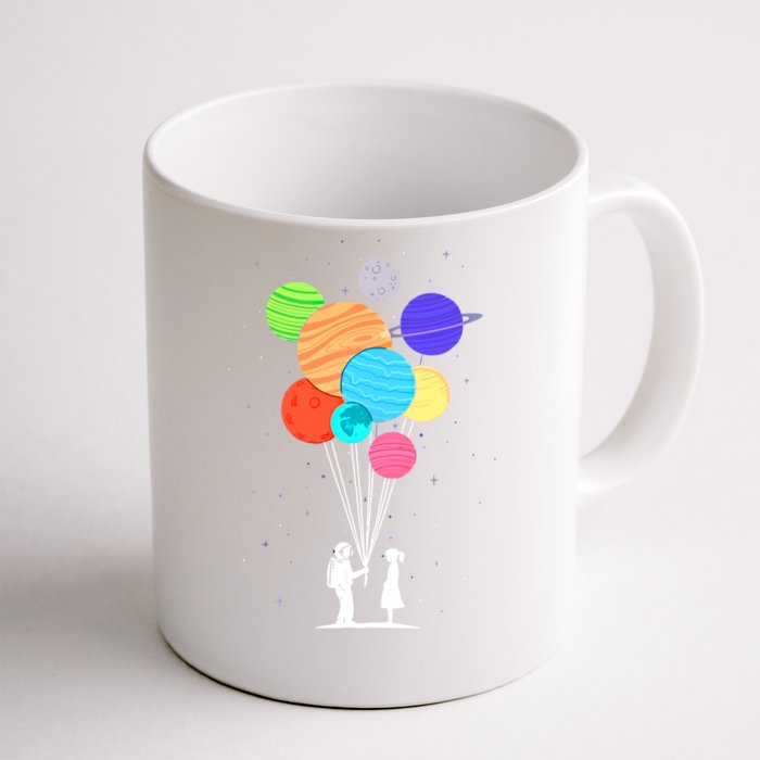 Planet Balloons Astronaut Graphic Design For Space Lovers Gift Front & Back Coffee Mug