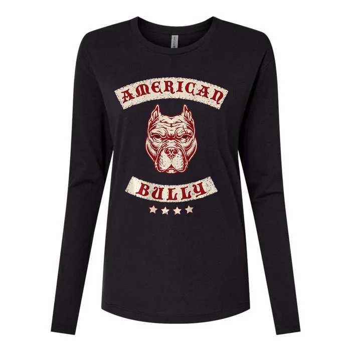 Pit Bull American Bully Dog Breed Mc Style Womens Cotton Relaxed Long Sleeve T-Shirt