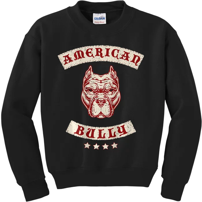 Pit Bull American Bully Dog Breed Mc Style Kids Sweatshirt