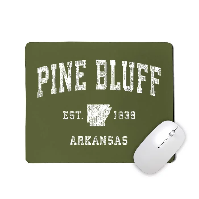 Pine Bluff Arkansas Ar Vintage Athletic Sports Mousepad