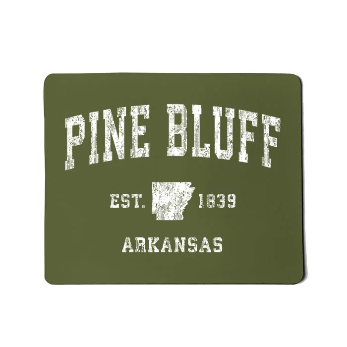 Pine Bluff Arkansas Ar Vintage Athletic Sports Mousepad