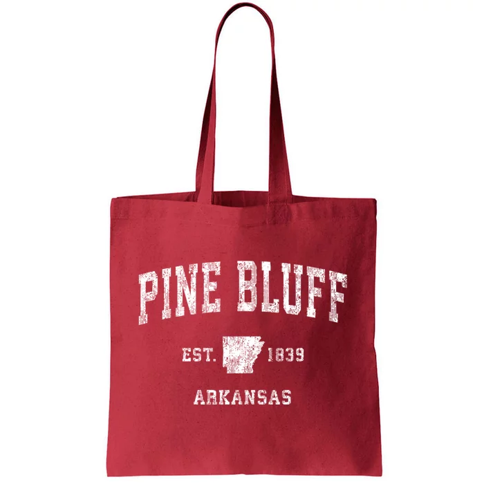 Pine Bluff Arkansas Ar Vintage Athletic Sports Tote Bag