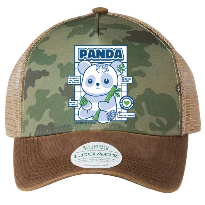 Panda Bear Animal Anatomy Legacy Tie Dye Trucker Hat