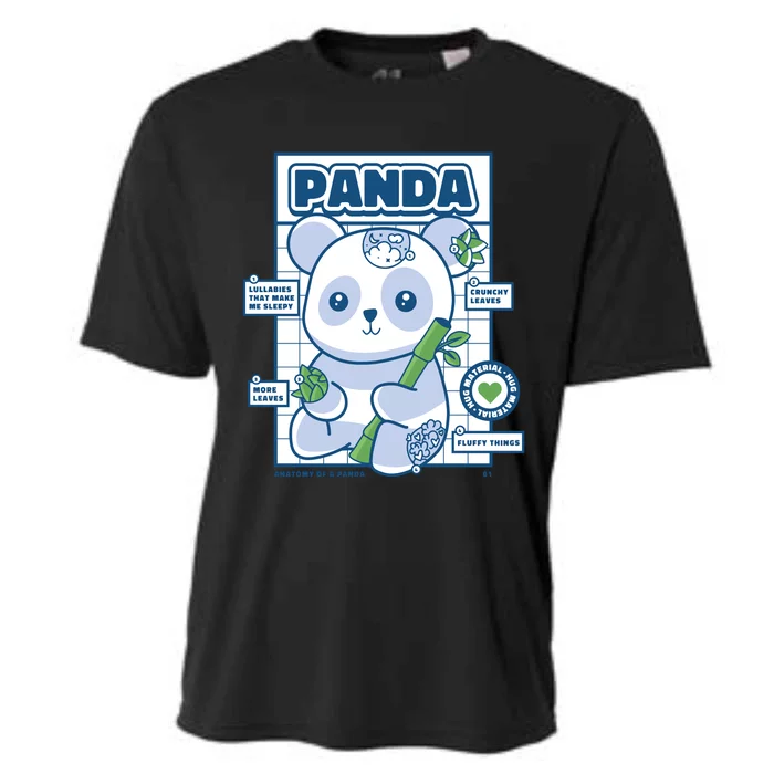 Panda Bear Animal Anatomy Cooling Performance Crew T-Shirt