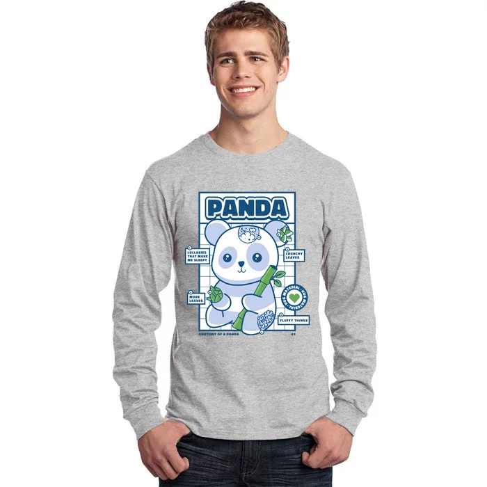 Panda Bear Animal Anatomy Tall Long Sleeve T-Shirt