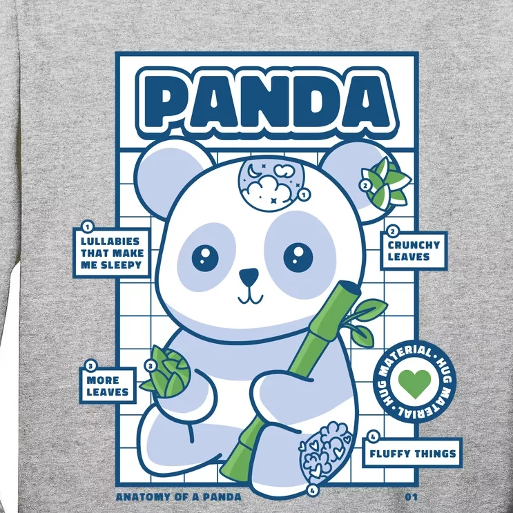 Panda Bear Animal Anatomy Tall Long Sleeve T-Shirt