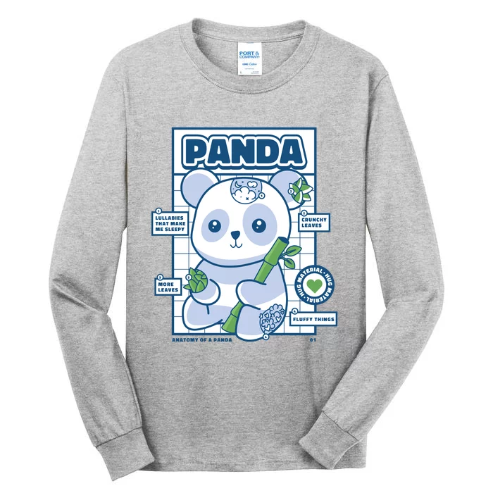 Panda Bear Animal Anatomy Tall Long Sleeve T-Shirt