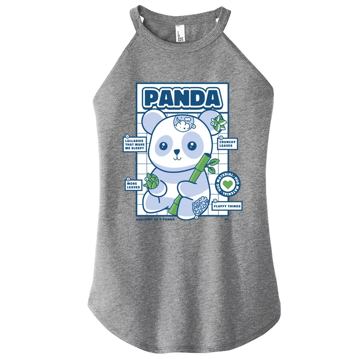 Panda Bear Animal Anatomy Women’s Perfect Tri Rocker Tank