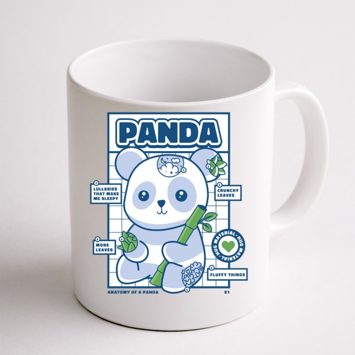 Panda Bear Animal Anatomy Front & Back Coffee Mug