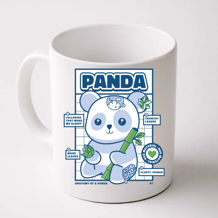 Panda Bear Animal Anatomy Front & Back Coffee Mug