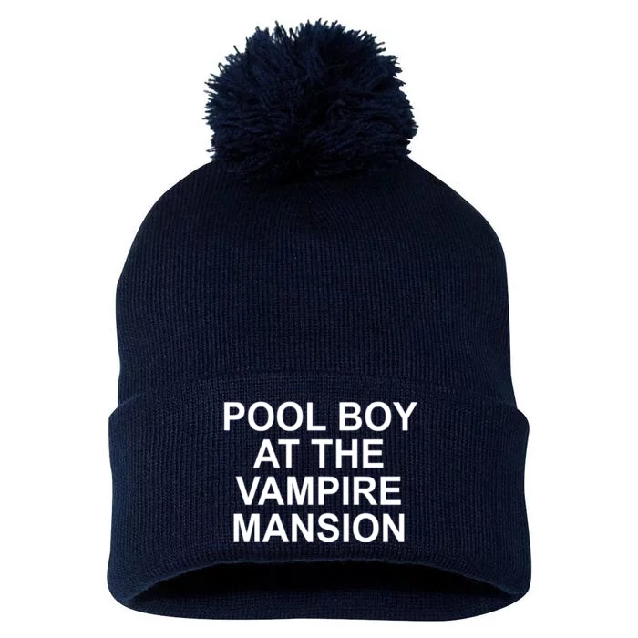 Pool Boy At The Vampire Mansion Pom Pom 12in Knit Beanie