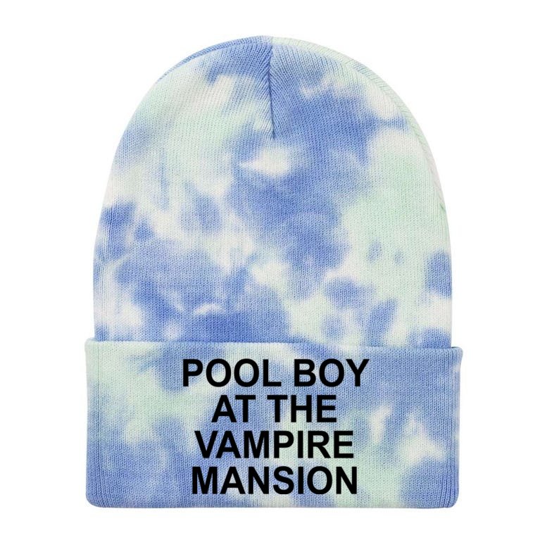 Pool Boy At The Vampire Mansion Tie Dye 12" Knit Beanie