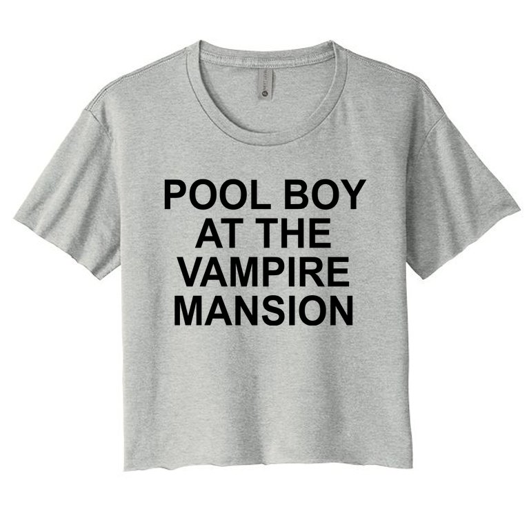 Pool Boy At The Vampire Mansion Women's Crop Top Tee