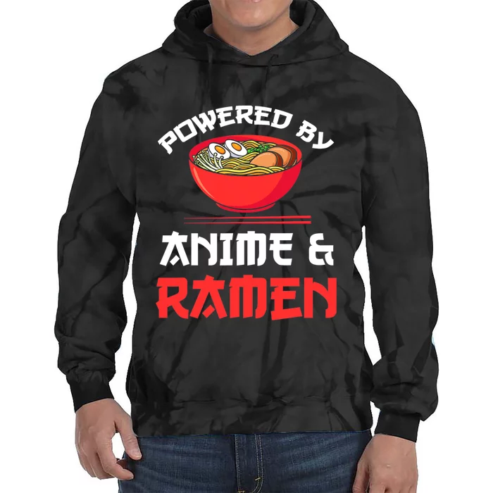 Powered By Anime & Ramen Merchandise Tie Dye Hoodie