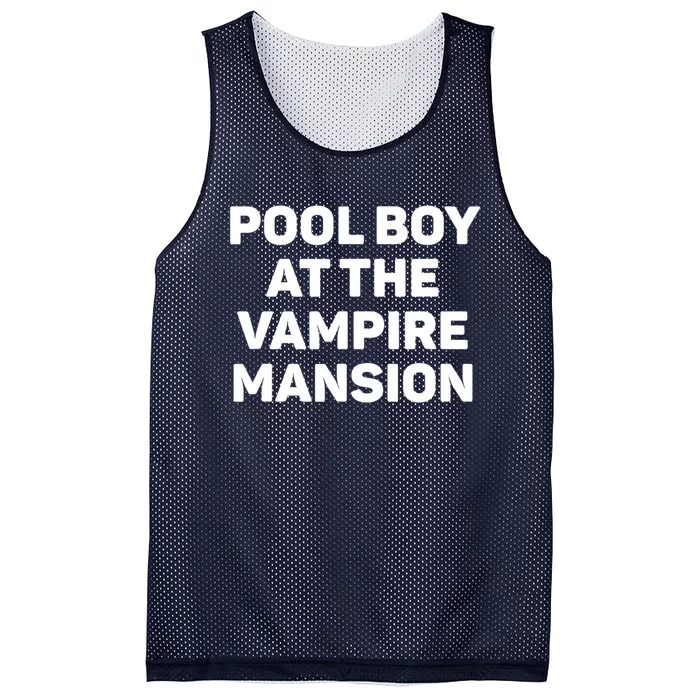 Pool Boy At The Vampire Mansion Mesh Reversible Basketball Jersey Tank