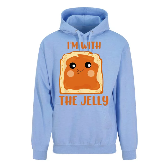 Peanut Butter And Jelly Cute Couple Im With The Jelly Unisex Surf Hoodie