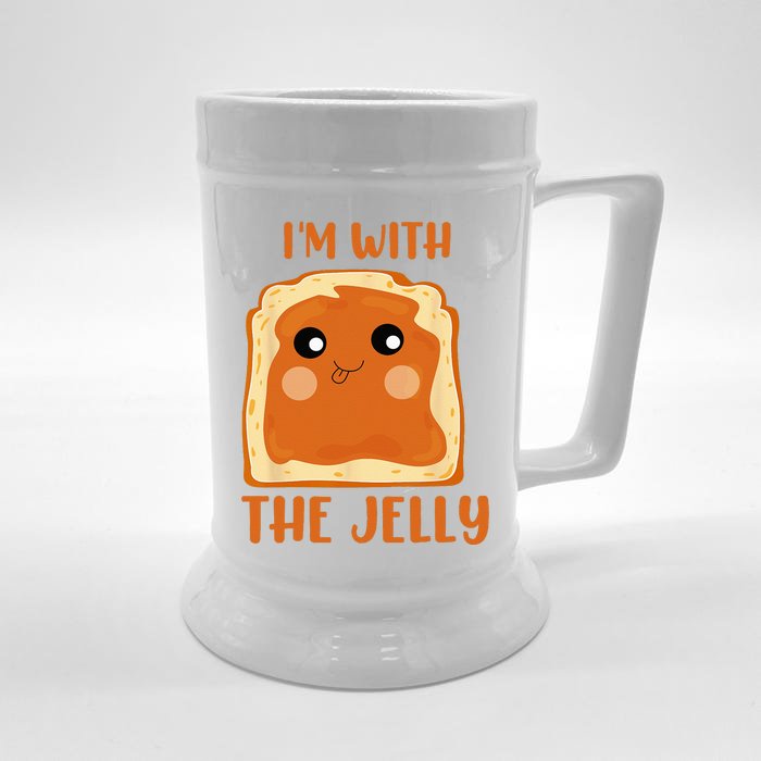 Peanut Butter And Jelly Cute Couple Im With The Jelly Front & Back Beer Stein