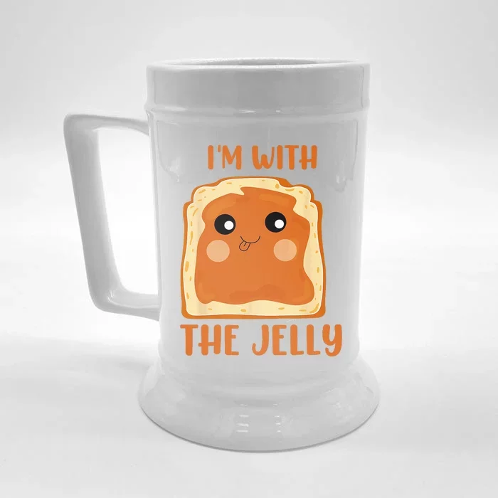 Peanut Butter And Jelly Cute Couple Im With The Jelly Front & Back Beer Stein