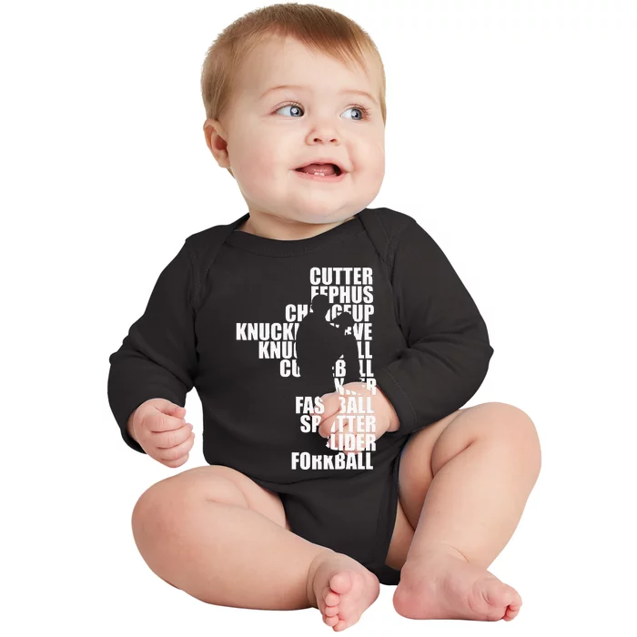 Pitcher Baseball Apparel Baseball Baby Long Sleeve Bodysuit