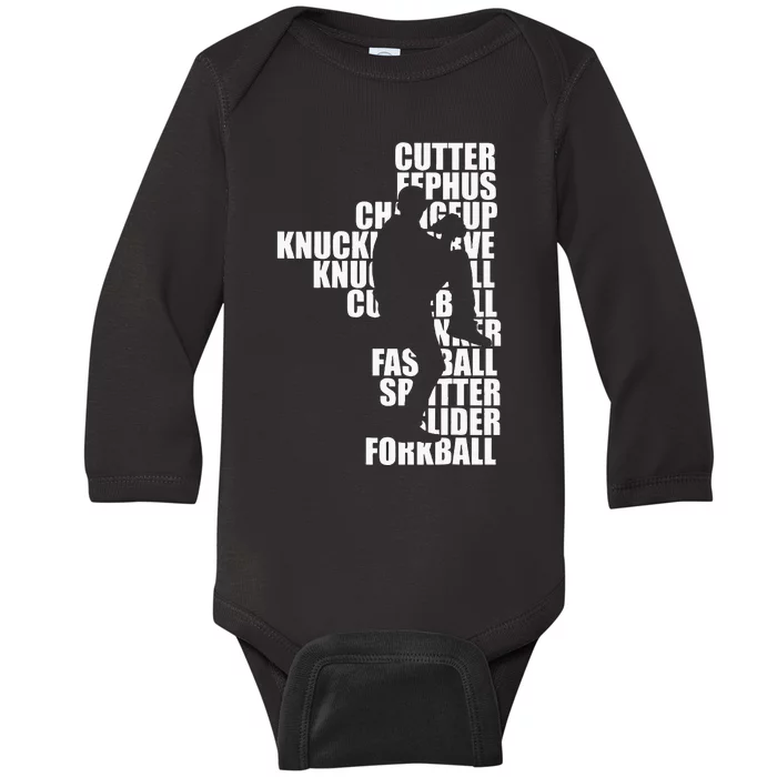 Pitcher Baseball Apparel Baseball Baby Long Sleeve Bodysuit