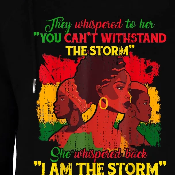 Proud Black African American Ladies Black History Month Womens Funnel Neck Pullover Hood