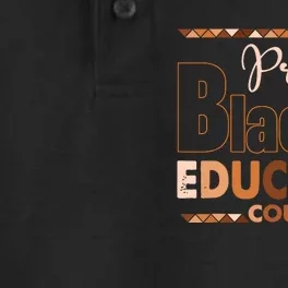 Pretty Black And Educated Counselor Black History Month Dry Zone Grid Performance Polo