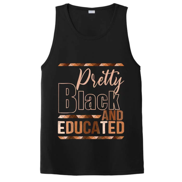 Pretty Black And Educated Black Month History African Pride Performance Tank