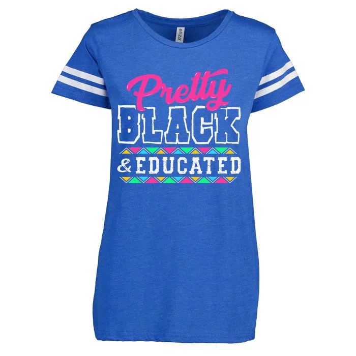 Pretty Black And Educated Black African Wo Juneteenth Enza Ladies Jersey Football T-Shirt