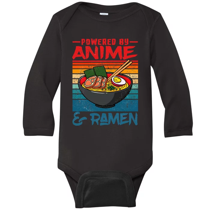 Powered By Anime & Ra Love Anime Noodles Baby Long Sleeve Bodysuit