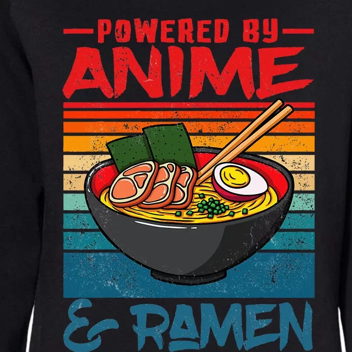 Powered By Anime & Ra Love Anime Noodles Womens California Wash Sweatshirt