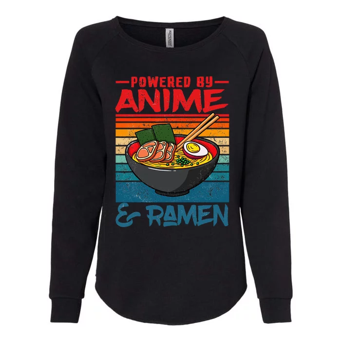 Powered By Anime & Ra Love Anime Noodles Womens California Wash Sweatshirt