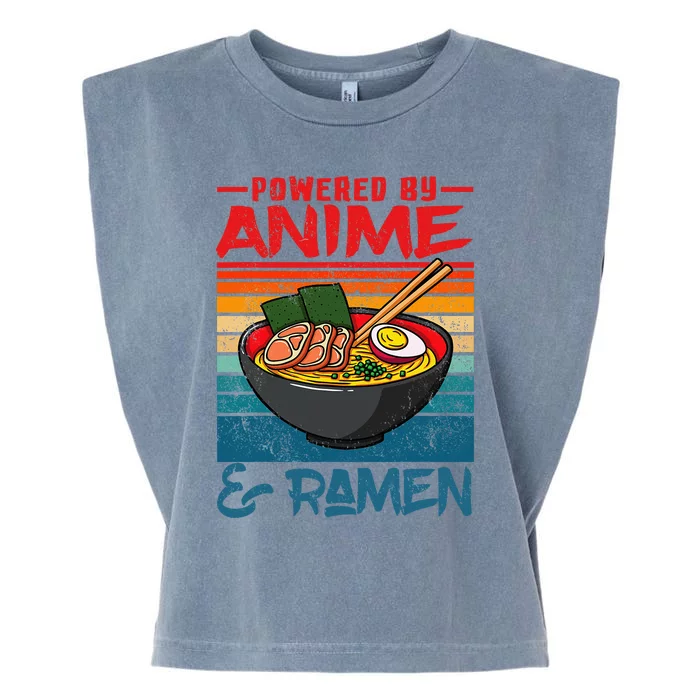 Powered By Anime & Ra Love Anime Noodles Garment-Dyed Women's Muscle Tee