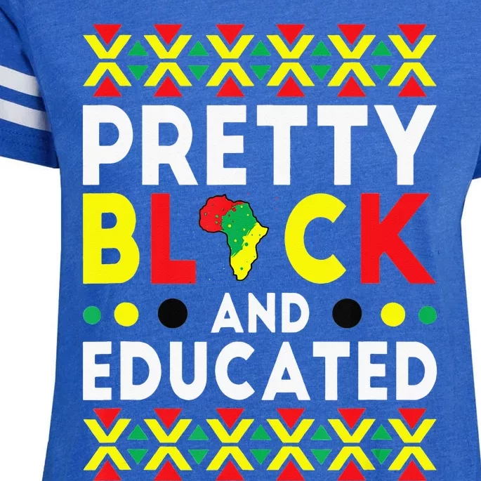 Pretty Black And Educated African American History Month Enza Ladies Jersey Football T-Shirt