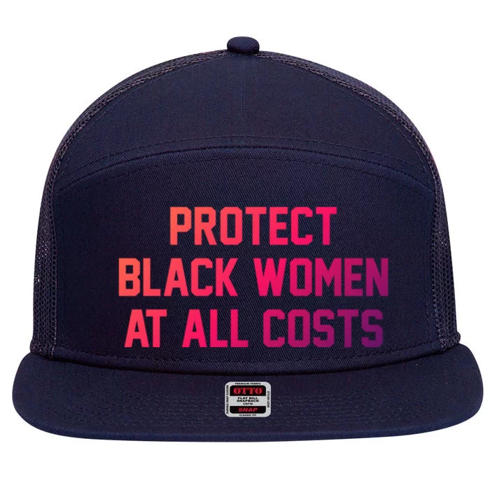 Protect Black At All Costs Gift Best Resist 7 Panel Mesh Trucker Snapback Hat