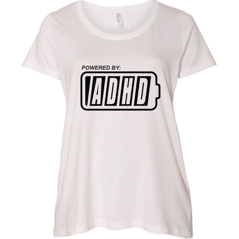 Powered By ADHD Women's Plus Size T-Shirt