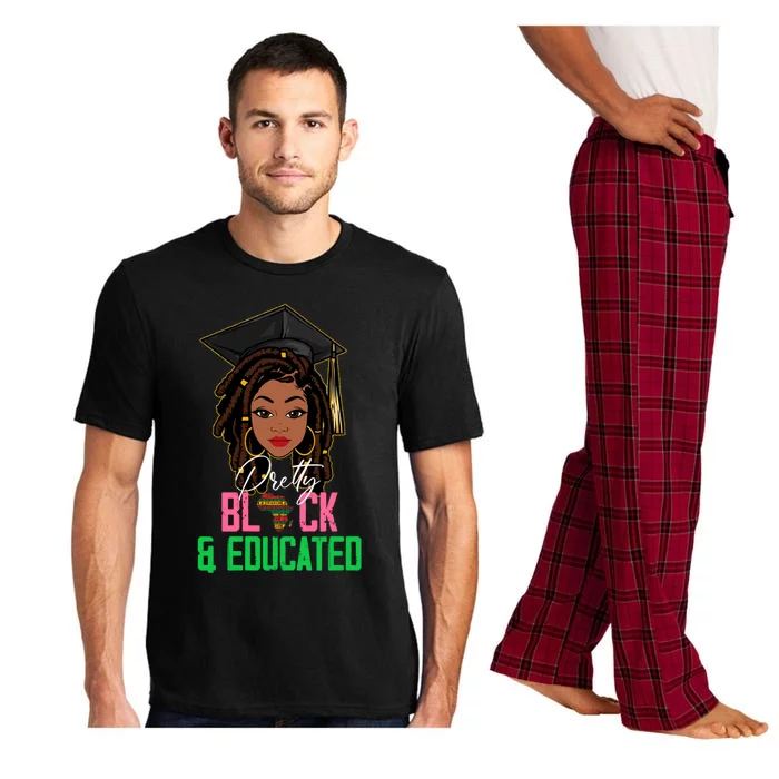 Pretty Black And Educated Pink And Green Black History Month Gift Pajama Set