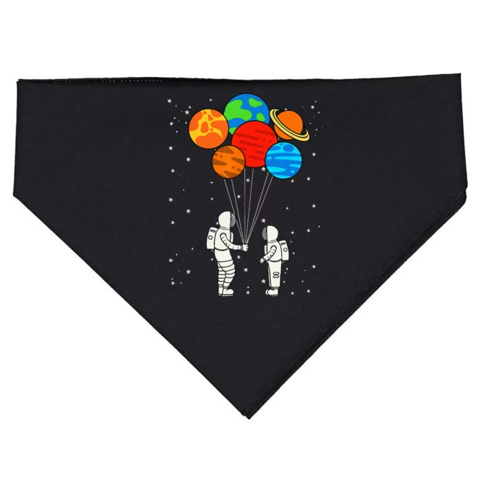 Planet Balloons Astronaut Planets Galaxy Space Outer USA-Made Doggie Bandana