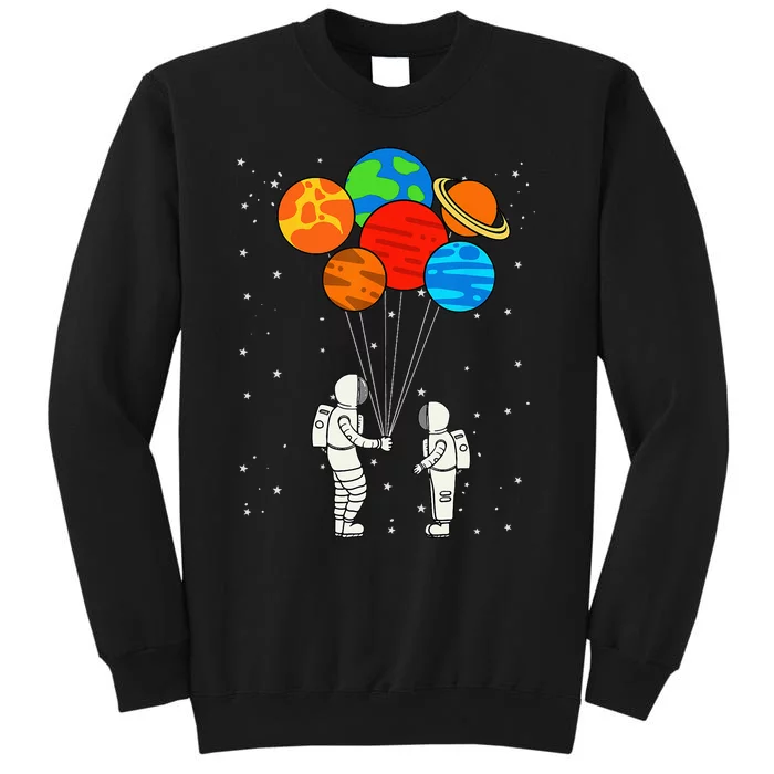 Planet Balloons Astronaut Planets Galaxy Space Outer Tall Sweatshirt