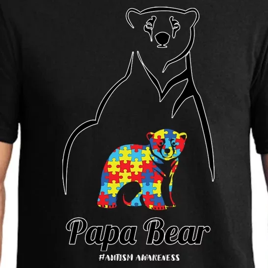 Papa Bear Autism Awareness Gift Pajama Set