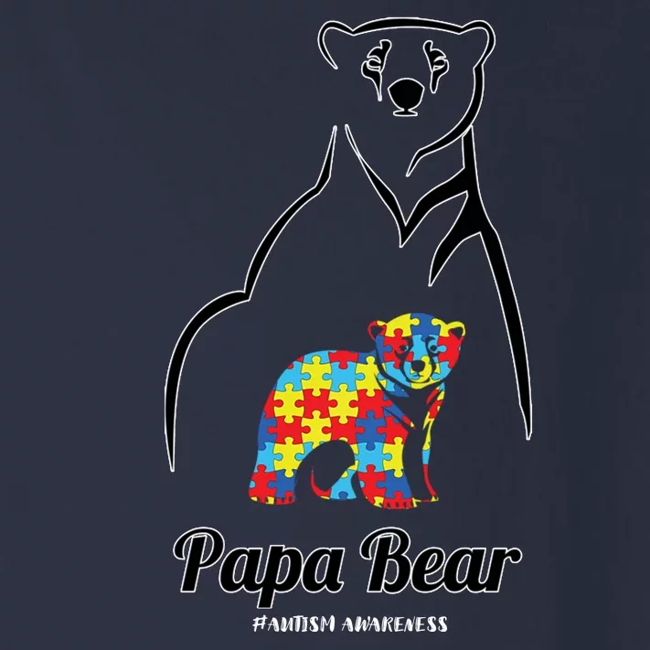 Papa Bear Autism Awareness Gift Toddler Long Sleeve Shirt