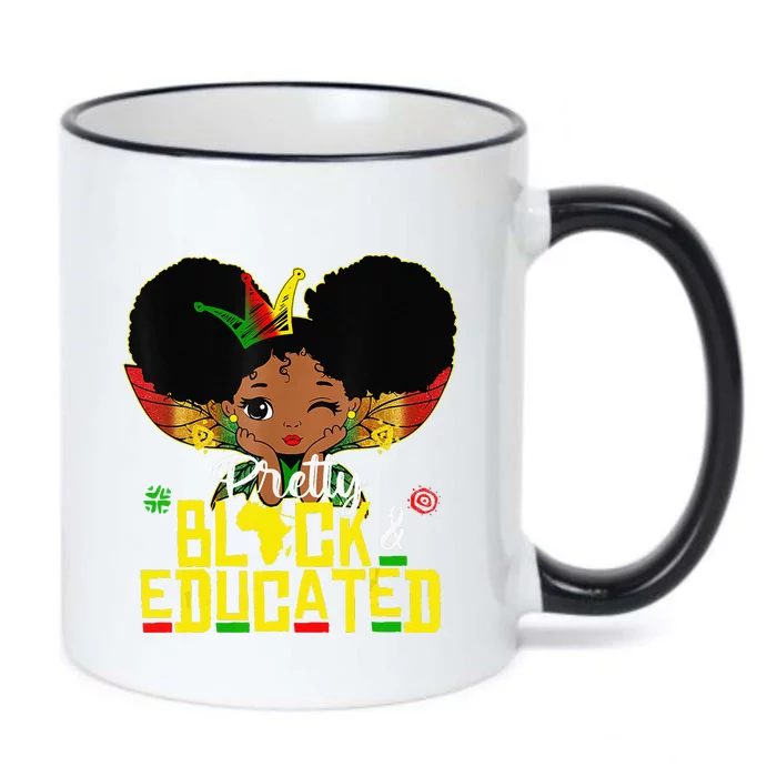 Pretty Black and Educated I Am The Strong African Queen Black Color Changing Mug