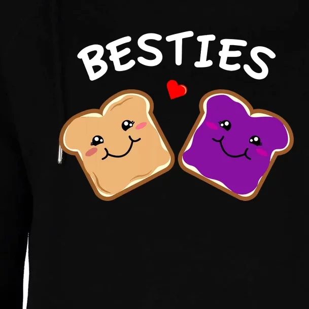 Peanut Butter And Jelly Best Friends Cartoon Food Womens Funnel Neck Pullover Hood