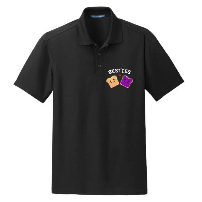 Peanut Butter And Jelly Best Friends Cartoon Food Dry Zone Grid Performance Polo