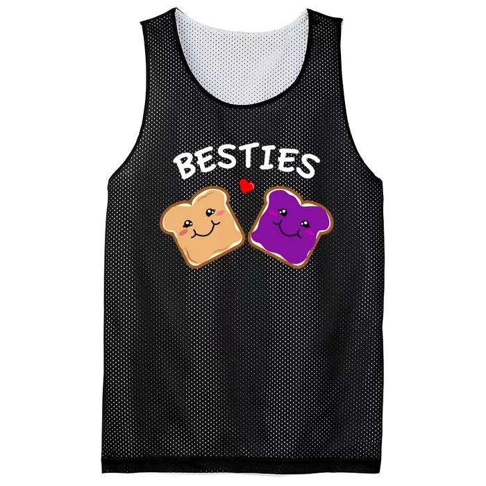 Peanut Butter And Jelly Best Friends Cartoon Food Mesh Reversible Basketball Jersey Tank