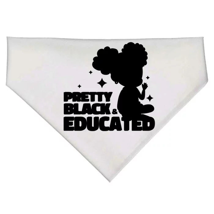 Pretty Black And Educated I Am The Strong African Queen Gift USA-Made Doggie Bandana