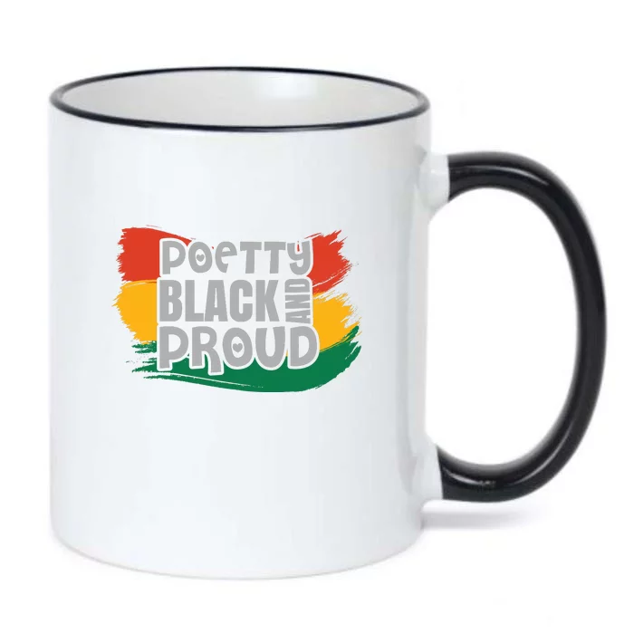 Poetty Black And Proud Black History Month African Pride Black Color Changing Mug