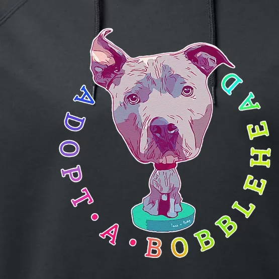 Pit Bull Adopt Rescue Graphic Oversized Performance Fleece Hoodie