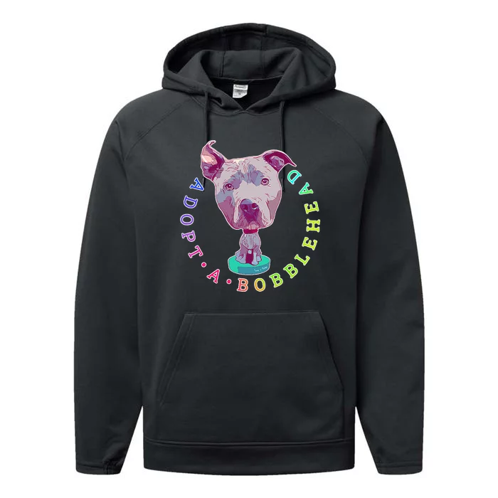 Pit Bull Adopt Rescue Graphic Oversized Performance Fleece Hoodie